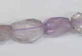 CNG309 15.5 inches 15*22mm faceted nuggets amethyst gemstone beads