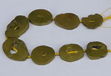 CNG3101 15.5 inches 25*30mm - 35*50mm freeform plated druzy agate beads