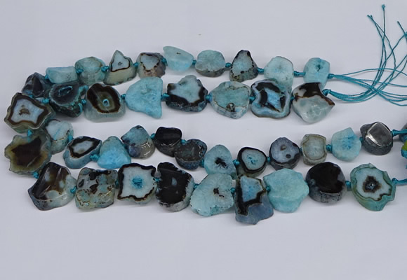 CNG3170 15.5 inches 15*20mm - 25*30mm freeform druzy agate beads