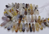 CNG3210 15.5 inches 10*25mm - 12*45mm faceted nuggets Montana agate beads