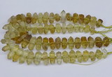 CNG3220 15.5 inches 10*20mm - 12*40mm faceted nuggets lemon quartz beads