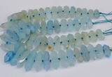 CNG3225 15.5 inches 10*25mm - 12*45mm faceted nuggets agate beads