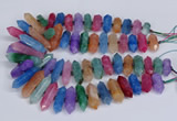 CNG3228 10*25mm - 12*50mm faceted nuggets agate beads