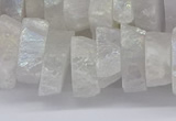 CNG3235 15.5 inches 20*25mm - 25*30mm nuggets plated white crystal beads