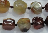 CNG330 15.5 inches 8*10mm - 15*18mm faceted nuggets agate beads