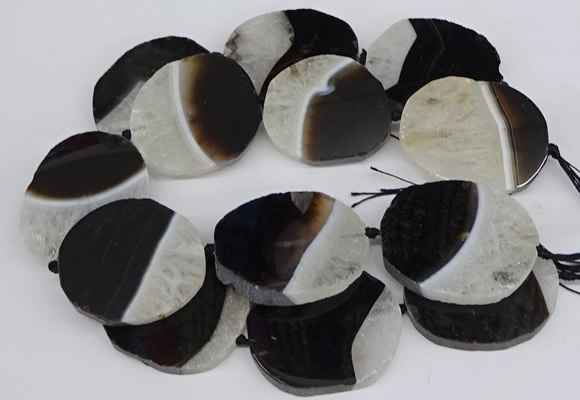 CNG3312 40*45mm - 45*55mm freeform druzy agate gemstone beads