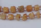 CNG3321 15.5 inches 4*6mm - 8*10mm nuggets plated druzy agate beads