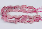 CNG3376 20*30mm - 30*45mm freeform plated druzy agate beads