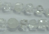 CNG341 15.5 inches 8*10mm - 15*18mm faceted nuggets white crystal beads