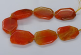 CNG3410 15.5 inches 38*50mm - 40*55mm faceted freeform agate beads