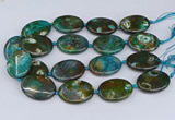 CNG3453 15.5 inches 30*40mm oval dragon veins agate beads