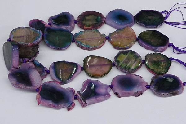 CNG3456 15.5 inches 20*30mm - 30*40mm freeform agate beads