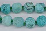 CNG3503 15.5 inches 12mm - 14mm faceted nuggets agate beads