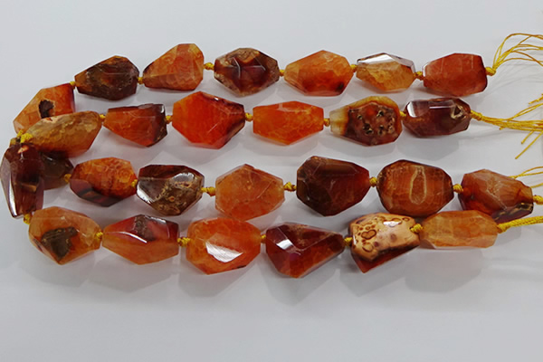 CNG3508 15.5 inches 15*20mm - 18*25mm faceted nuggets agate beads