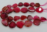 CNG3515 15.5 inches 20*25mm - 25*35mm freeform agate slab beads