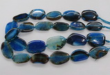 CNG3516 15.5 inches 20*25mm - 25*35mm freeform agate slab beads