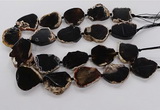 CNG3518 15.5 inches 20*25mm - 25*35mm freeform agate slab beads