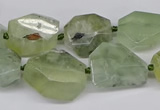 CNG3532 15.5 inches 12*16mm - 13*18mm faceted nuggets prehnite beads