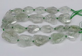 CNG3535 15.5 inches 25*30mm - 30*40mm freeform green quartz beads