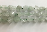 CNG3540 15.5 inches 8*12mm - 10*14mm nuggets green quartz beads