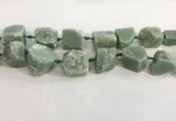 CNG3565 18*20mm - 25*30mm nuggets rough green aventurine beads