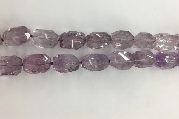 CNG3583 13*18mm - 15*20mm faceted nuggets light amethyst beads