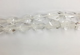 CNG3593 15*25mm - 20*35mm faceted nuggets white crystal beads