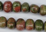 CNG36 15.5 inches 11*15mm nuggets unakite gemstone beads