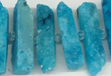 CNG3632 15.5 inches 5*30mm - 8*35mm sticks druzy agate beads