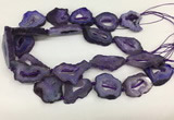 CNG3638 15.5 inches 22*30mm - 30*40mm freeform druzy agate beads