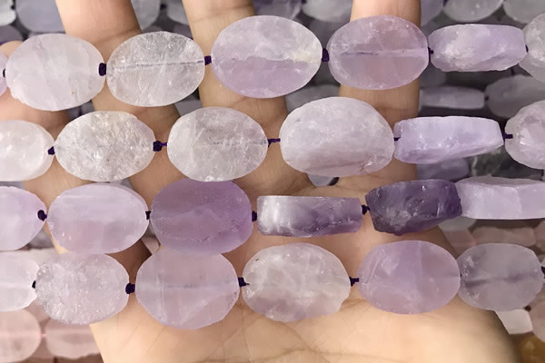 CNG3701 15.5 inches 15*20mm freeform rough lavender amethyst beads