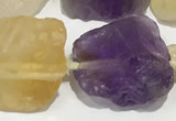 CNG3722 15.5 inches 15*20mm - 18*23mm nuggets rough amethyst & citrine beads