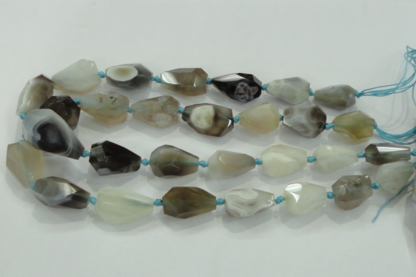 CNG375 15.5 inches 15*20mm – 20*35mm faceted nuggets agate beads