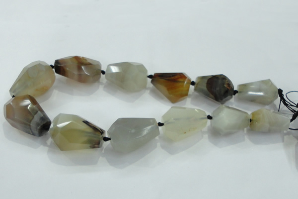 CNG379 15.5 inches 18*22mm – 25*38mm faceted nuggets agate beads