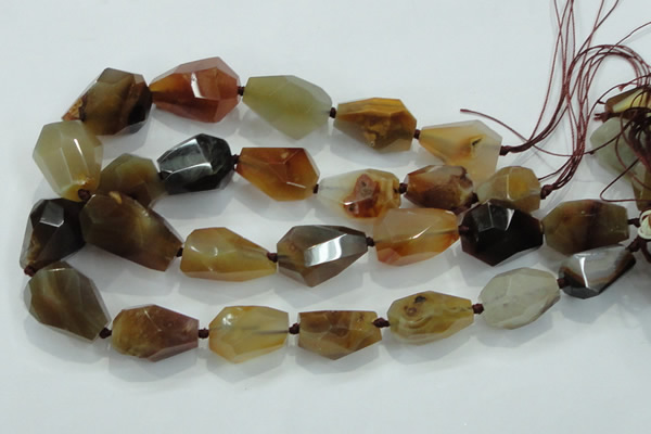 CNG383 15.5 inches 18*24mm – 25*32mm faceted nuggets agate beads