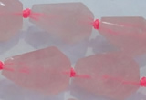 CNG384 15.5 inches 15*20mm – 25*30mm faceted nuggets rose quartz beads