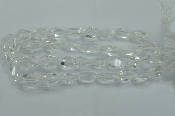 CNG402 15.5 inches 15*20mm faceted nuggets white crystal beads