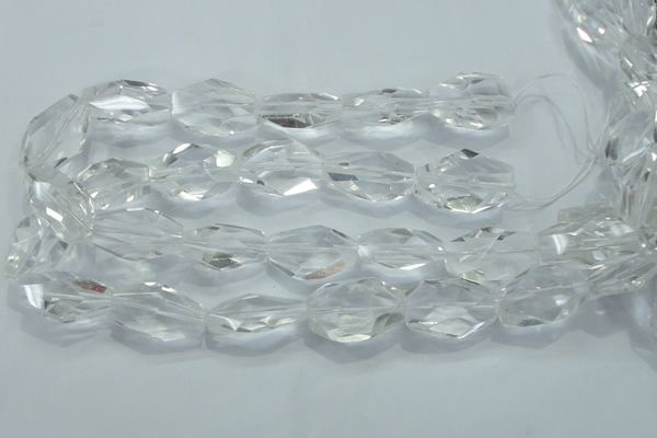 CNG403 15.5 inches 18*30mm faceted nuggets white crystal beads