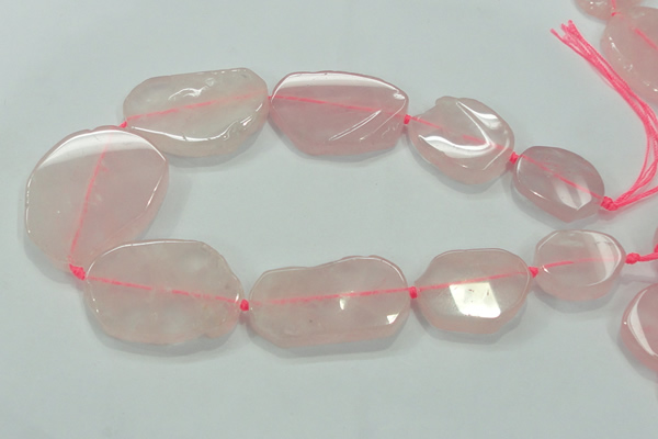 CNG460 15.5 inches 20*30mm - 45*55mm nuggets rose quartz beads