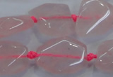 CNG465 15.5 inches 13*18mm - 20*30mm nuggets rose quartz beads