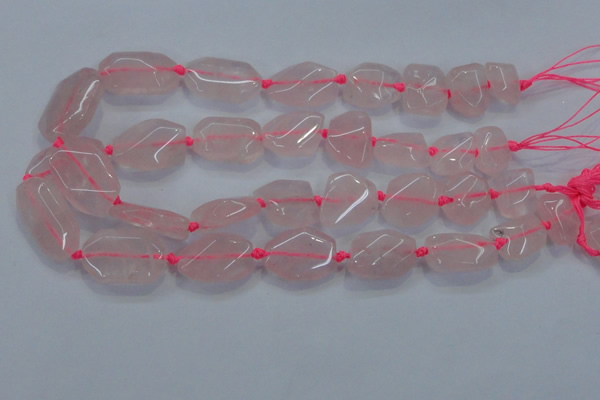 CNG465 15.5 inches 13*18mm - 20*30mm nuggets rose quartz beads