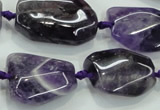 CNG466 15.5 inches 15*20mm - 20*35mm nuggets amethyst beads