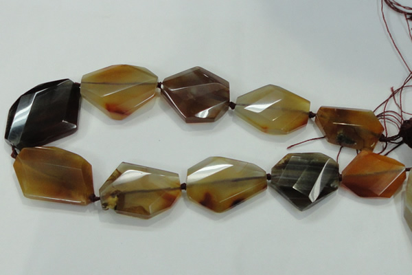 CNG470 15.5 inches 20*30mm - 28*45mm faceted nuggets agate beads