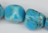 CNG48 15.5 inches 20*25mm nuggets dyed turquoise gemstone beads