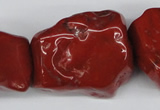 CNG50 15.5 inches 25*35mm nuggets red jasper gemstone beads