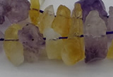 CNG5015 15.5 inches 12*18mm - 15*25mm nuggets amethyst & citrine beads