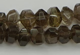 CNG5028 15.5 inches 6*9mm - 10*15mm faceted nuggets smoky quartz beads