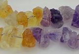 CNG5046 15.5 inches 6*12mm - 8*22mm nuggets amethyst & citrine beads