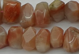 CNG5058 15.5 inches 10*14mm - 12*16mm faceted nuggets sunstone beads