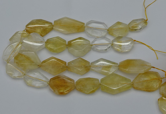 CNG5079 15.5 inches 20*30mm - 35*45mm freeform citrine beads